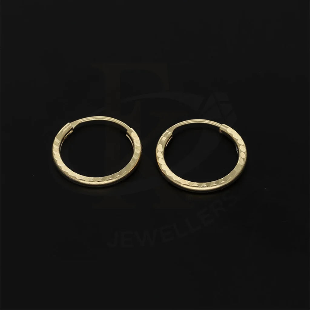 Gold Hoop Earrings 21Kt - Fkjern18K5114