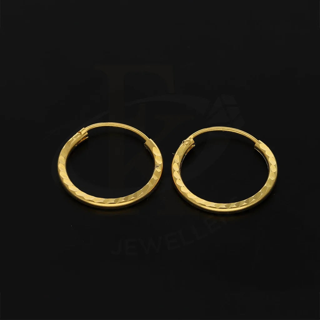 Gold Hoop Earrings 18Kt - Fkjern18K5116