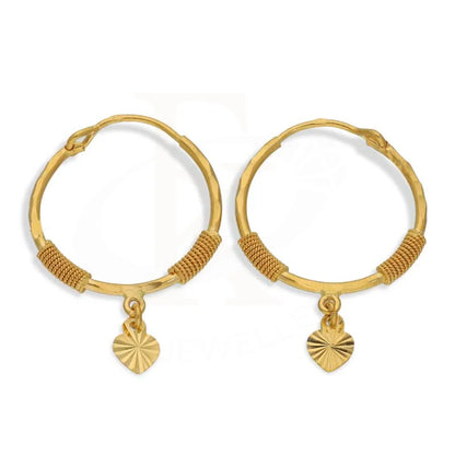 Gold Hoop Earrings 22Kt - Fkjern22K2695