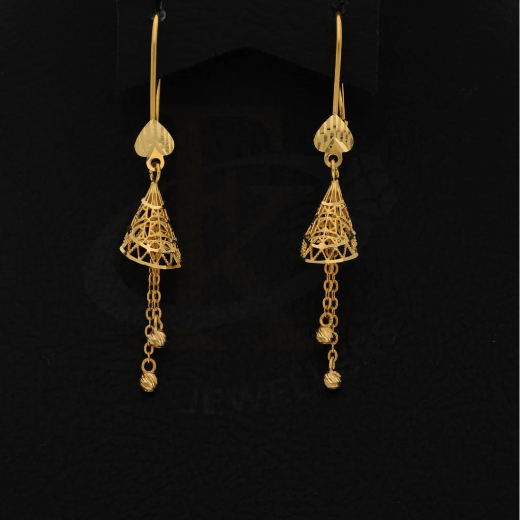 Gold Hoop Earrings (Ear Bali) 21Kt - Fkjern21Km8443