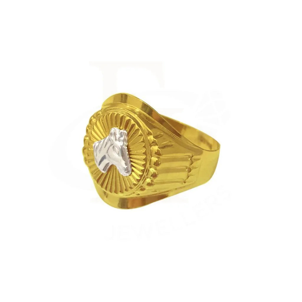 Gold Horse Mens Ring 18Kt - Fkjrn1847 Rings