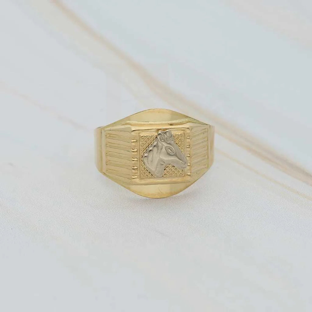 Gold Horse Shaped Mens Ring 18Kt - Fkjrn18K3817 Rings