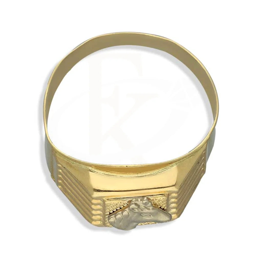 Gold Horse Shaped Mens Ring 18Kt - Fkjrn18K3817 Rings