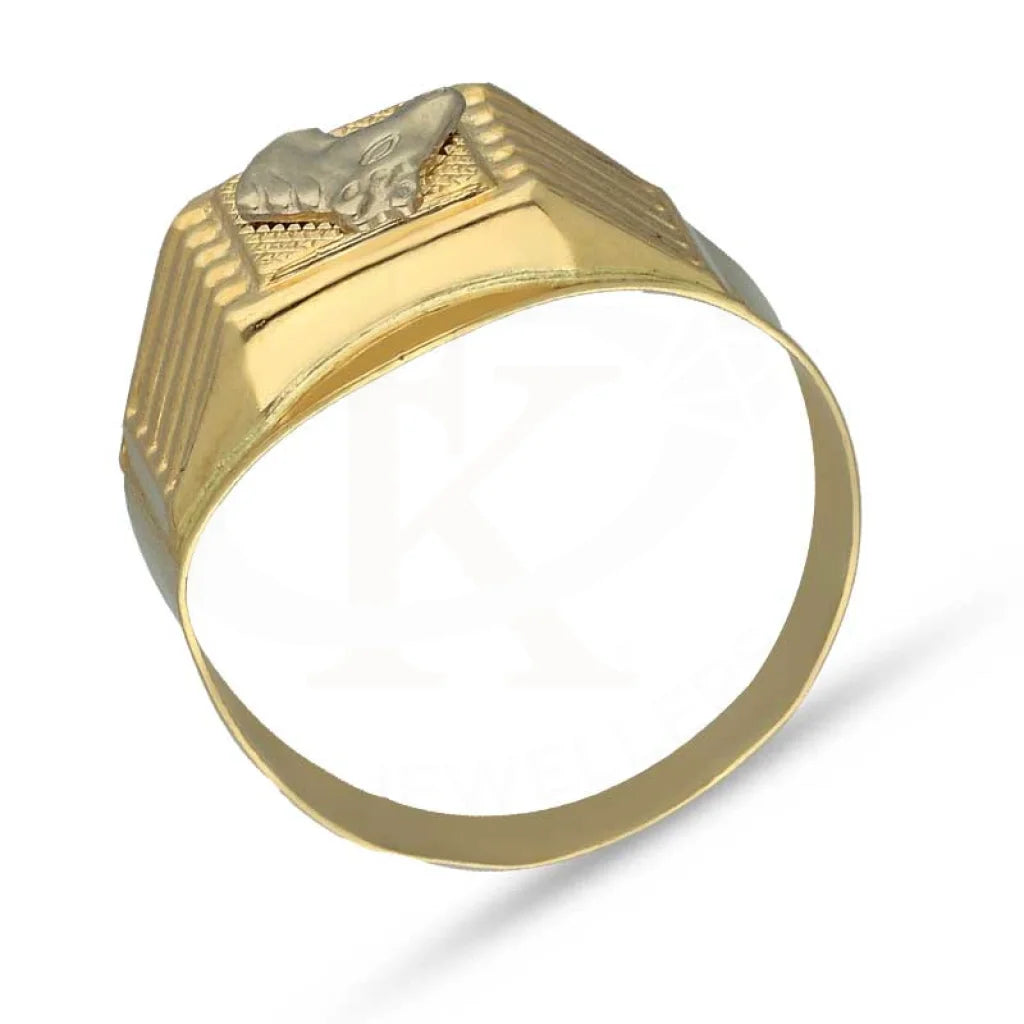 Gold Horse Shaped Mens Ring 18Kt - Fkjrn18K3817 Rings