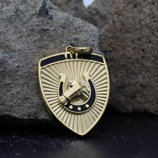 Gold Horse Shaped Pendant 18Kt - Fkjpnd18K8322 Pendants