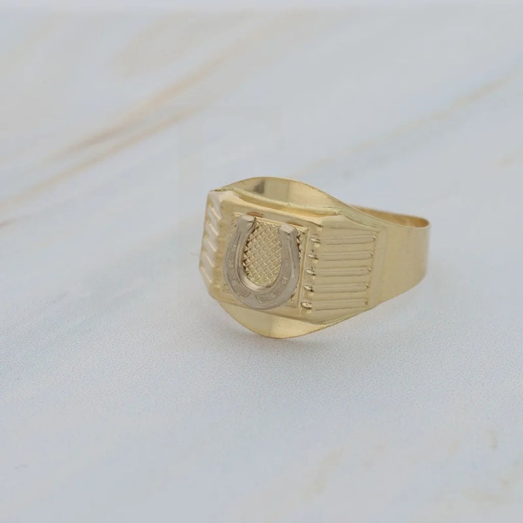 Gold Horse Shoe Mens Ring 18Kt - Fkjrn18K3803 Rings