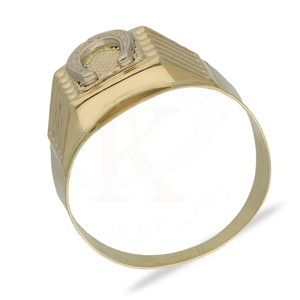 Gold Horse Shoe Mens Ring 18Kt - Fkjrn18K3803 Rings