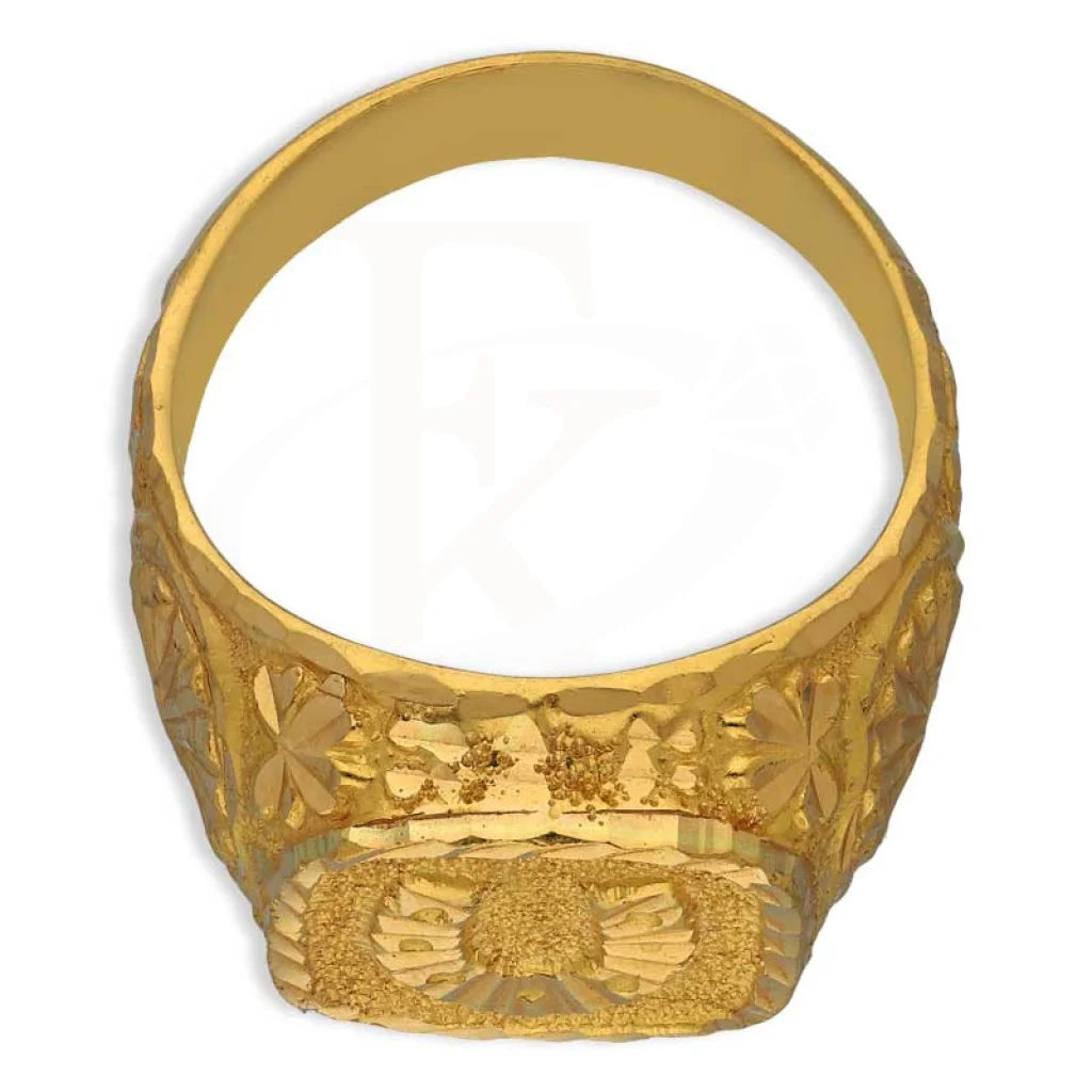 Gold Horse Shoe Mens Ring 22Kt - Fkjrn22K3457 Rings