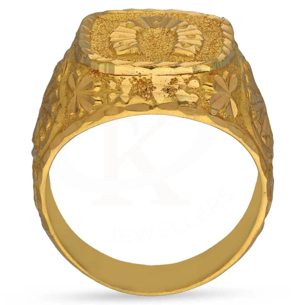 Gold Horse Shoe Mens Ring 22Kt - Fkjrn22K3457 Rings