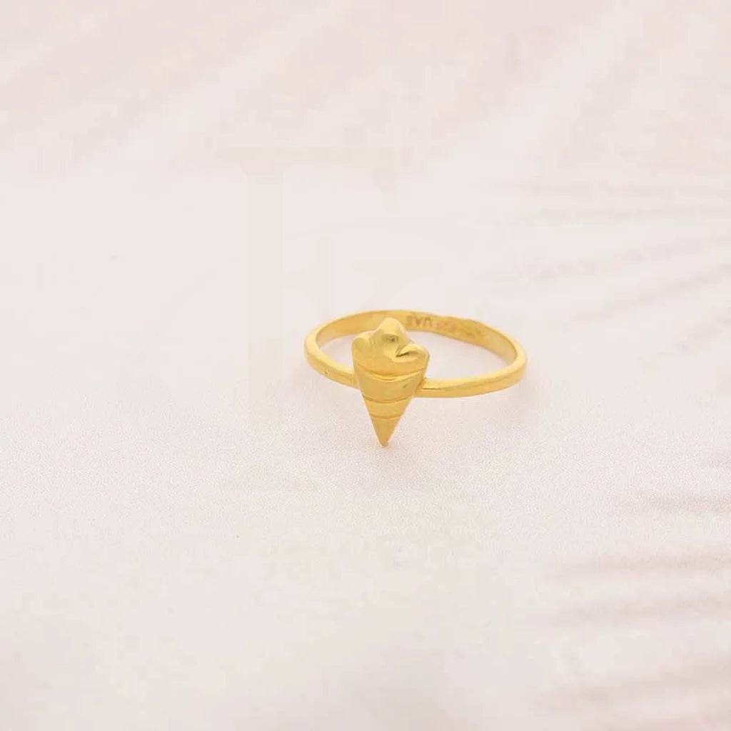 Gold Ice Cream Cone Shaped Baby Ring 22Kt - Fkjrn22K3827 Rings