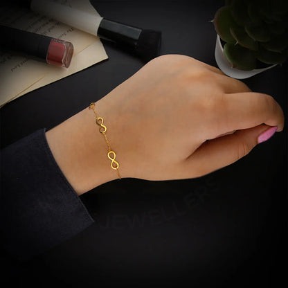Gold Infinity Bracelet 21Kt - Fkjbrl21Km5410 Bracelets