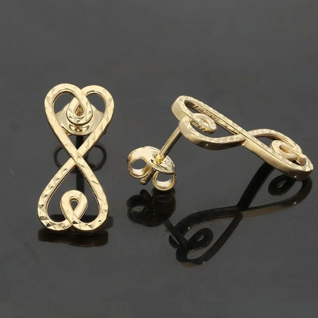 Gold Infinity Heart Earrings 18Kt - Fkjern18K1854