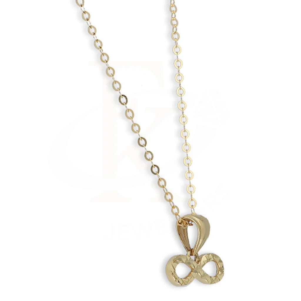 Gold Infinity Pendant Set (Necklace And Earrings) 18Kt - Fkjnklst18K5556 Sets