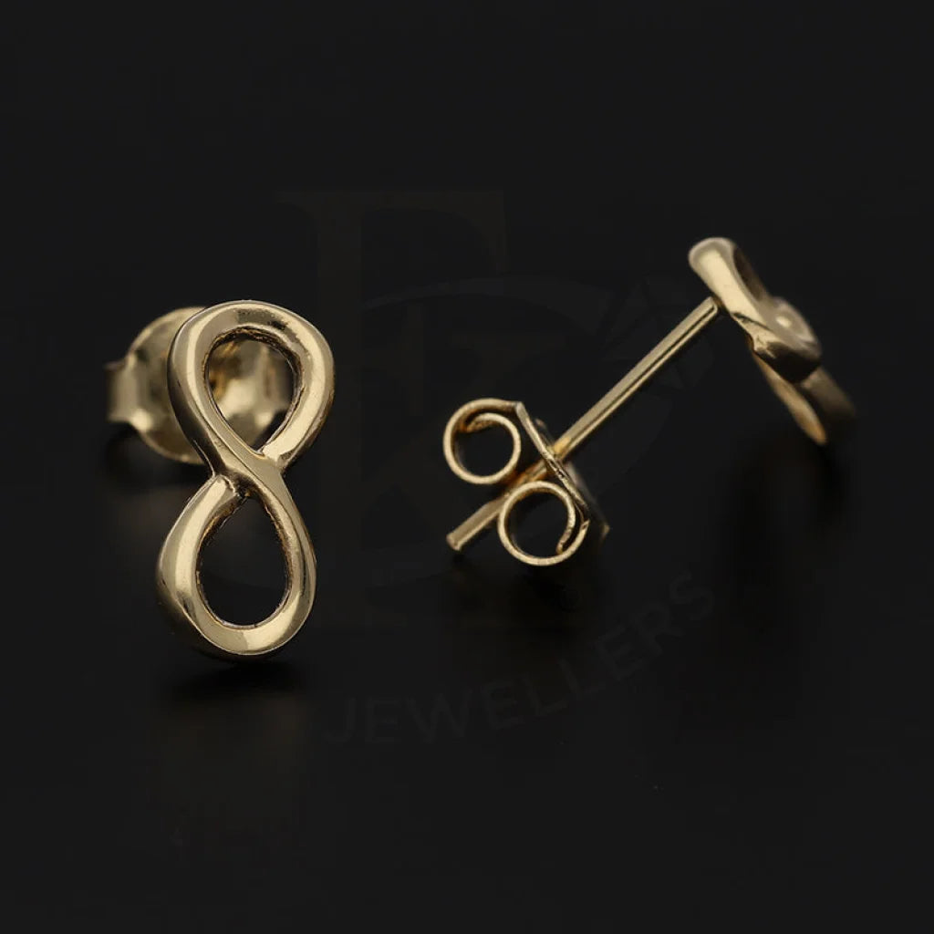 Gold Infinity Stud Earrings 18Kt - Fkjern18K5541