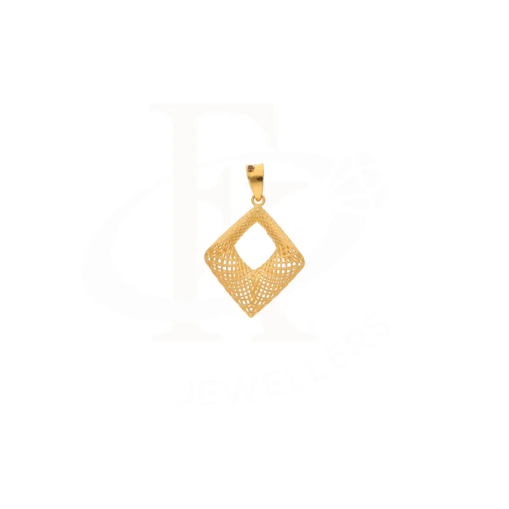 Gold Kite Shaped Pendant 21Kt - Fkjpnd21Km8415 Pendants