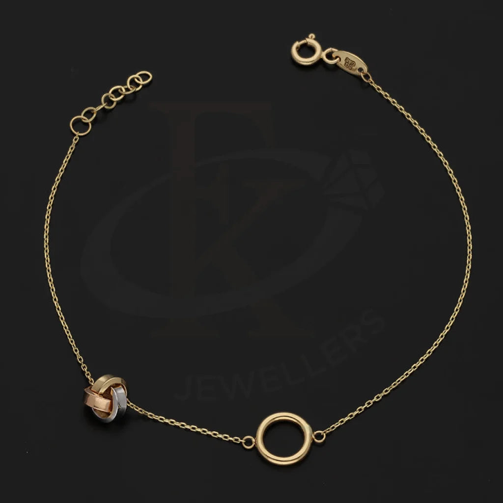 Gold Knot And Round Shaped Bracelet 18Kt - Fkjbrl18Km5485 Bracelets