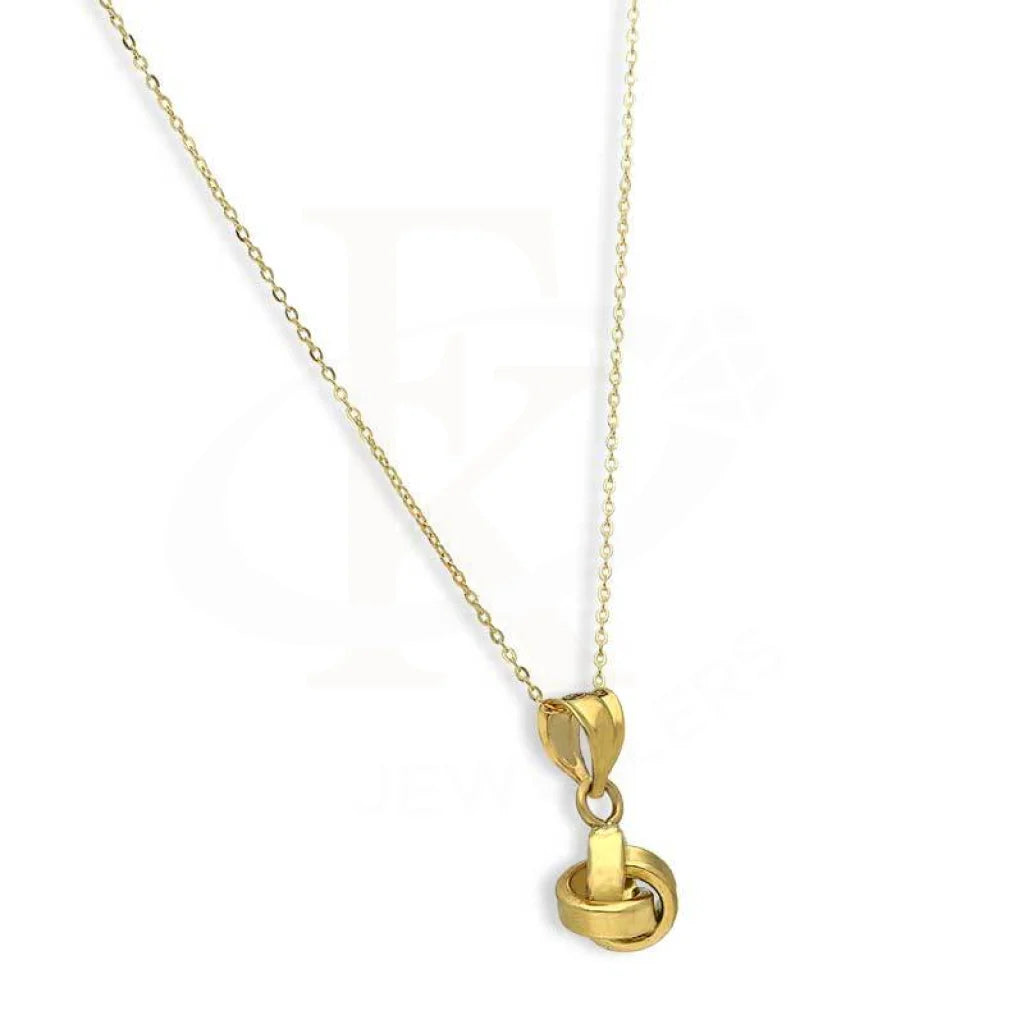 Gold Knot Pendant Set (Necklace Earrings And Ring) 18Kt - Fkjnklst18K2361 Sets
