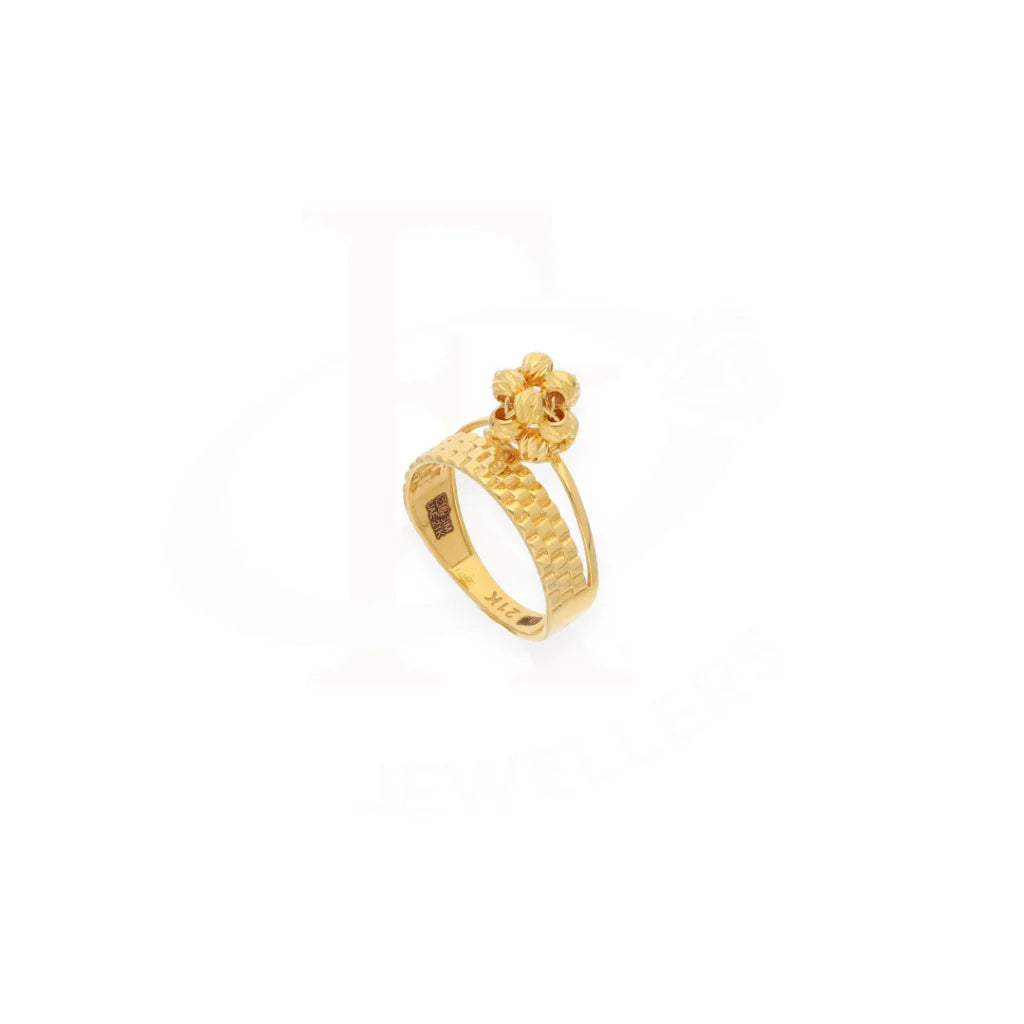 Gold Knot Ring 21Kt - Fkjrn21Km7989 Rings