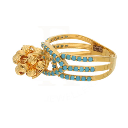 Gold Knot Ring 21Kt - Fkjrn21Km8495 Rings