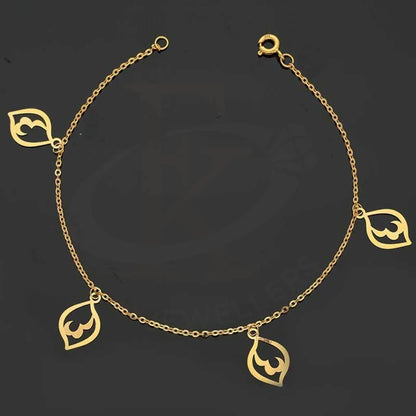 Gold Leaf Shaped Bracelet 22Kt - Fkjbrl22K2731 Bracelets