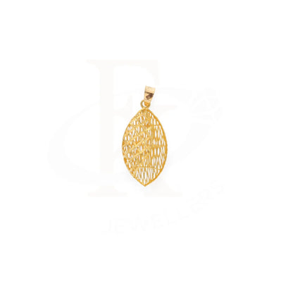 Gold Leaf Shaped Mesh Pendant 21Kt - Fkjpnd21Km8041 Pendants