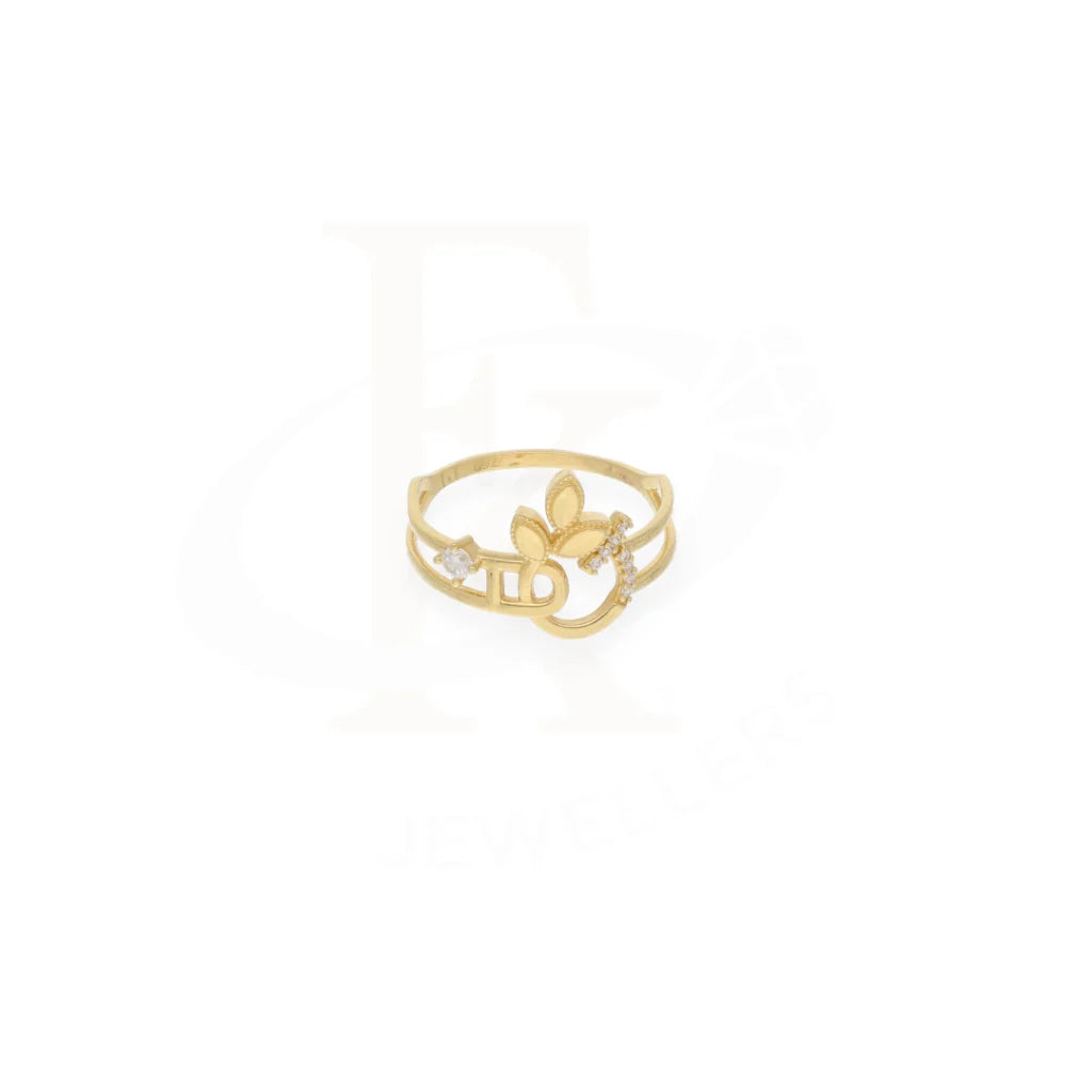 Gold Leaf Shaped Ring 18Kt - Fkjrn18K7911 Rings