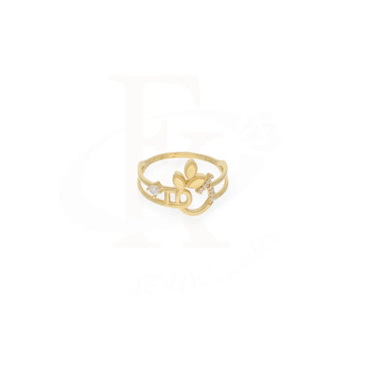 Gold Leaf Shaped Ring 18Kt - Fkjrn18K7911 Rings