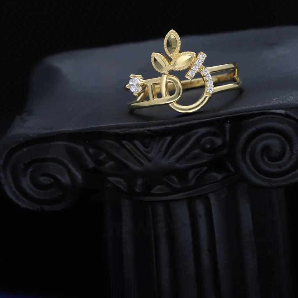 Gold Leaf Shaped Ring 18Kt - Fkjrn18K7911 Rings