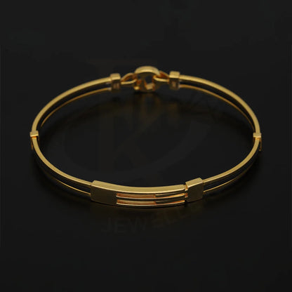 Gold Leather Band Bracelet 22Kt - Fkjbrl22K5031 Bracelets