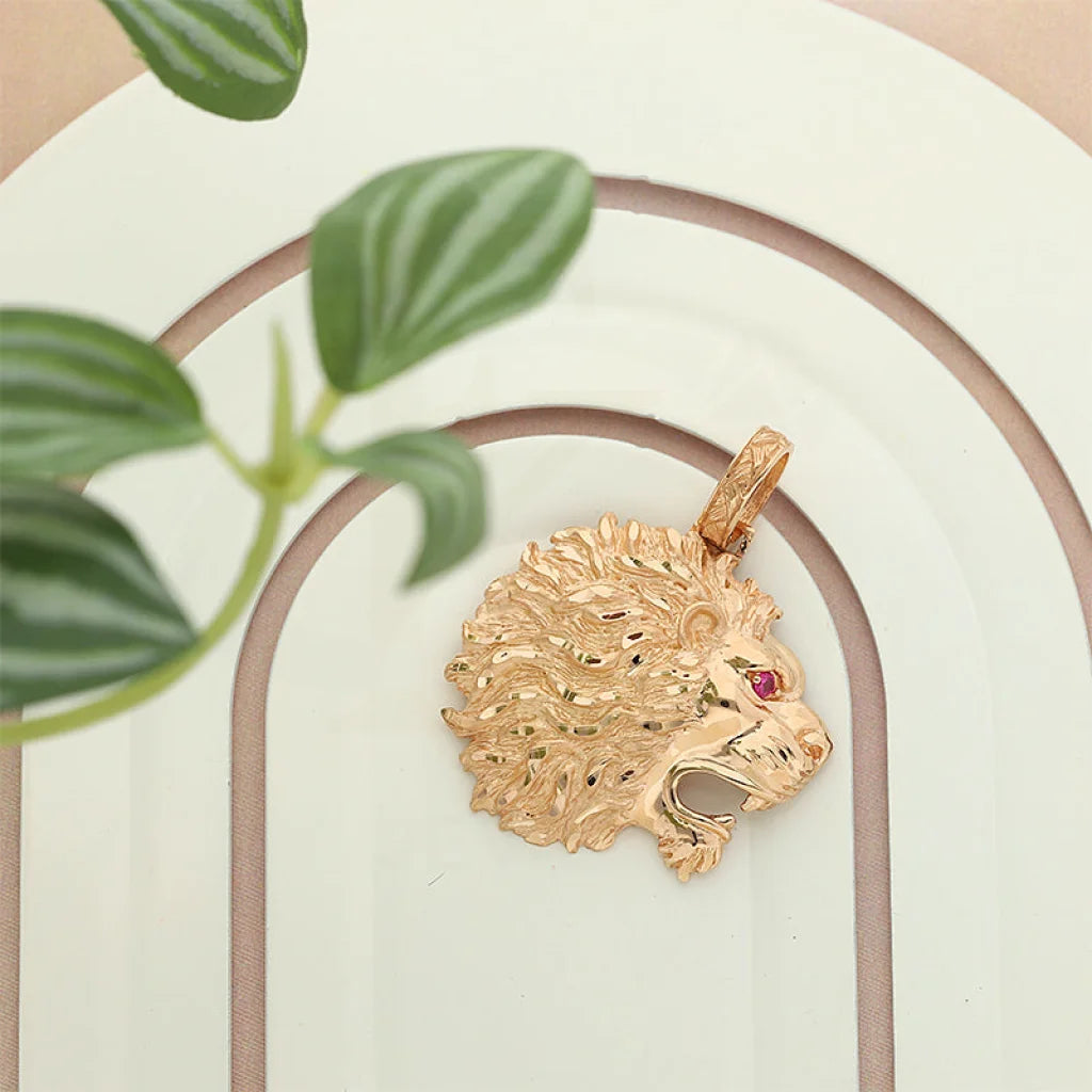 Gold Lion Head Pendant 18Kt - Fkjpnd18K5111 Pendants