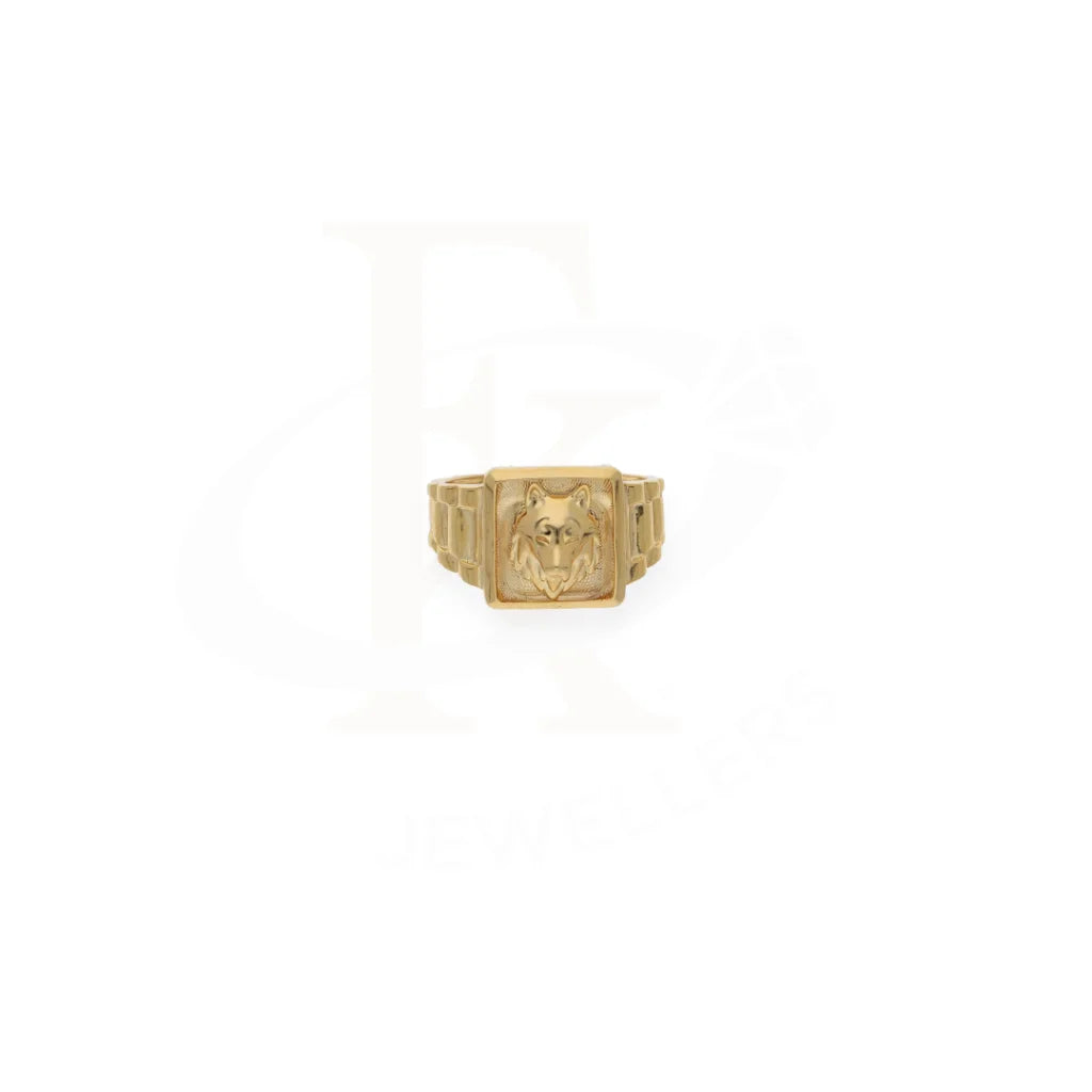 Gold Lion Shaped Watch Ring 18Kt - Fkjrn18K7871 Rings