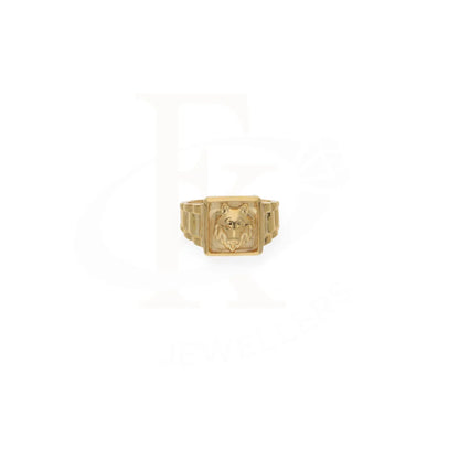 Gold Lion Shaped Watch Ring 18Kt - Fkjrn18K7871 Rings