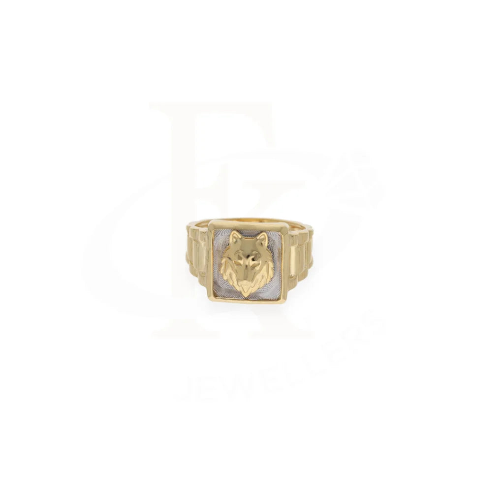 Gold Lion Shaped Watch Ring 18Kt - Fkjrn18K7876 Rings