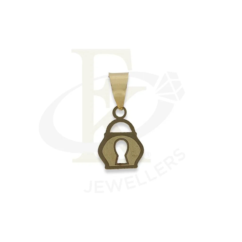 Gold Lock Pendant 18Kt - Fkjpnd18K2302 Pendants