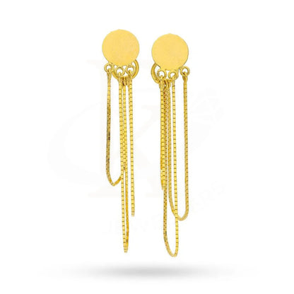 Gold Long Chain Earrings 18Kt - Fkjern18K1858