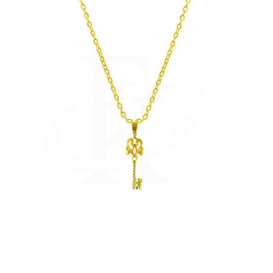 Gold Love Key Necklace (Chain With Pendant) 18Kt - Fkjnkl1605 Necklaces