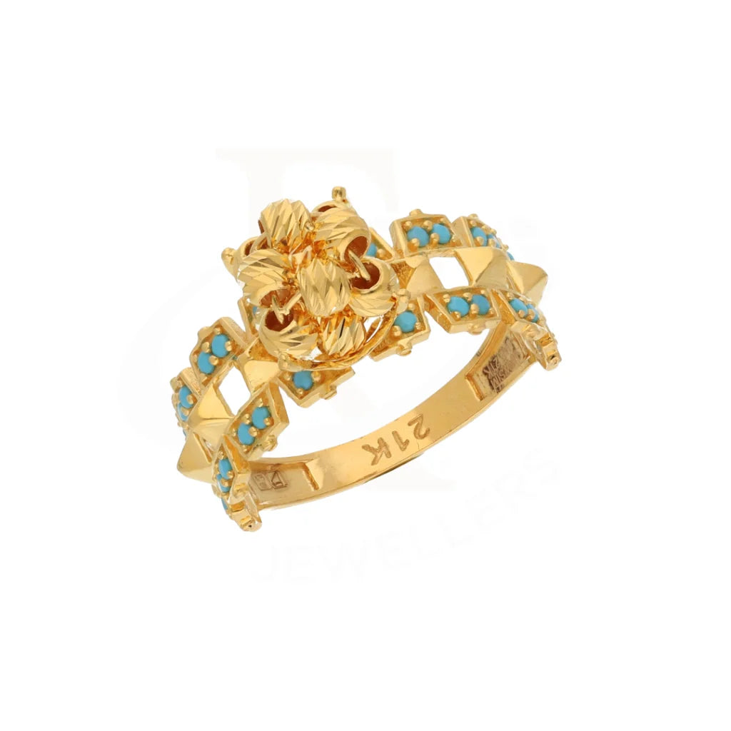 Gold Luxury Knot Ring 21Kt - Fkjrn21Km8496 Rings