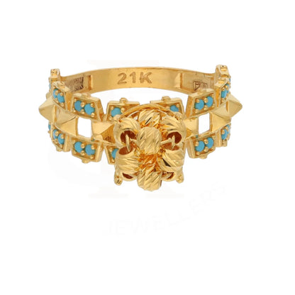 Gold Luxury Knot Ring 21Kt - Fkjrn21Km8496 Rings