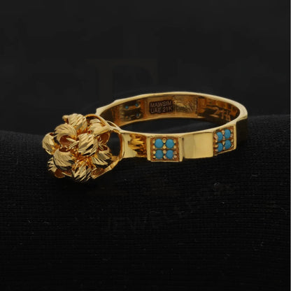 Gold Luxury Knot Ring 21Kt - Fkjrn21Km8497 Rings