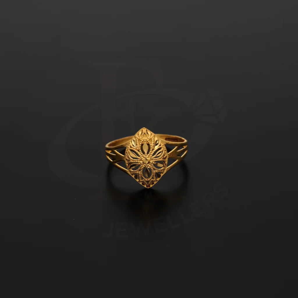 Gold Marquise Design Ring 21Kt - Fkjrn21Km8547 Rings