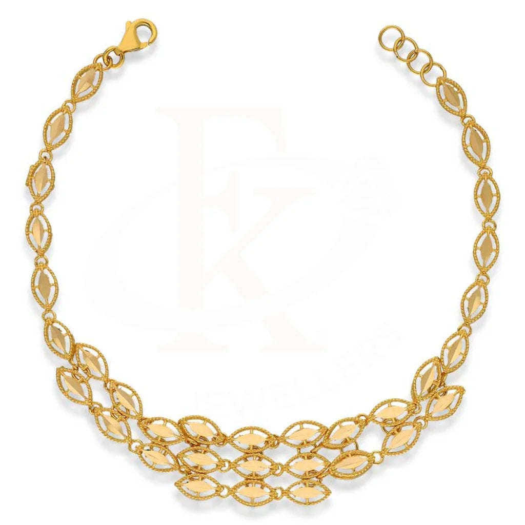 Gold Marquise Shaped Bracelet 22Kt - Fkjbrl22K3013 Bracelets