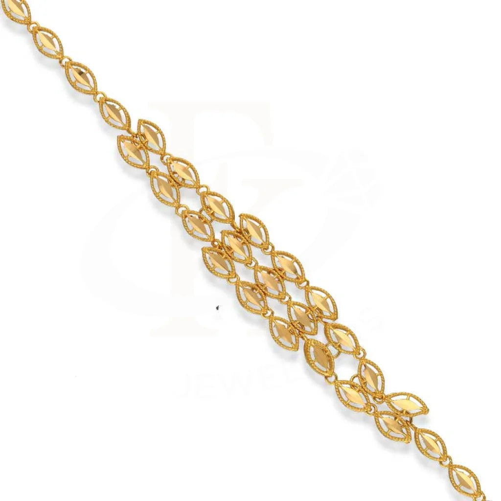 Gold Marquise Shaped Bracelet 22Kt - Fkjbrl22K3013 Bracelets