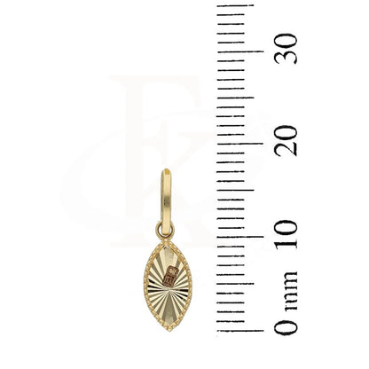 Gold Marquise Shaped Pendant 18Kt - Fkjpnd18K5241 Pendants