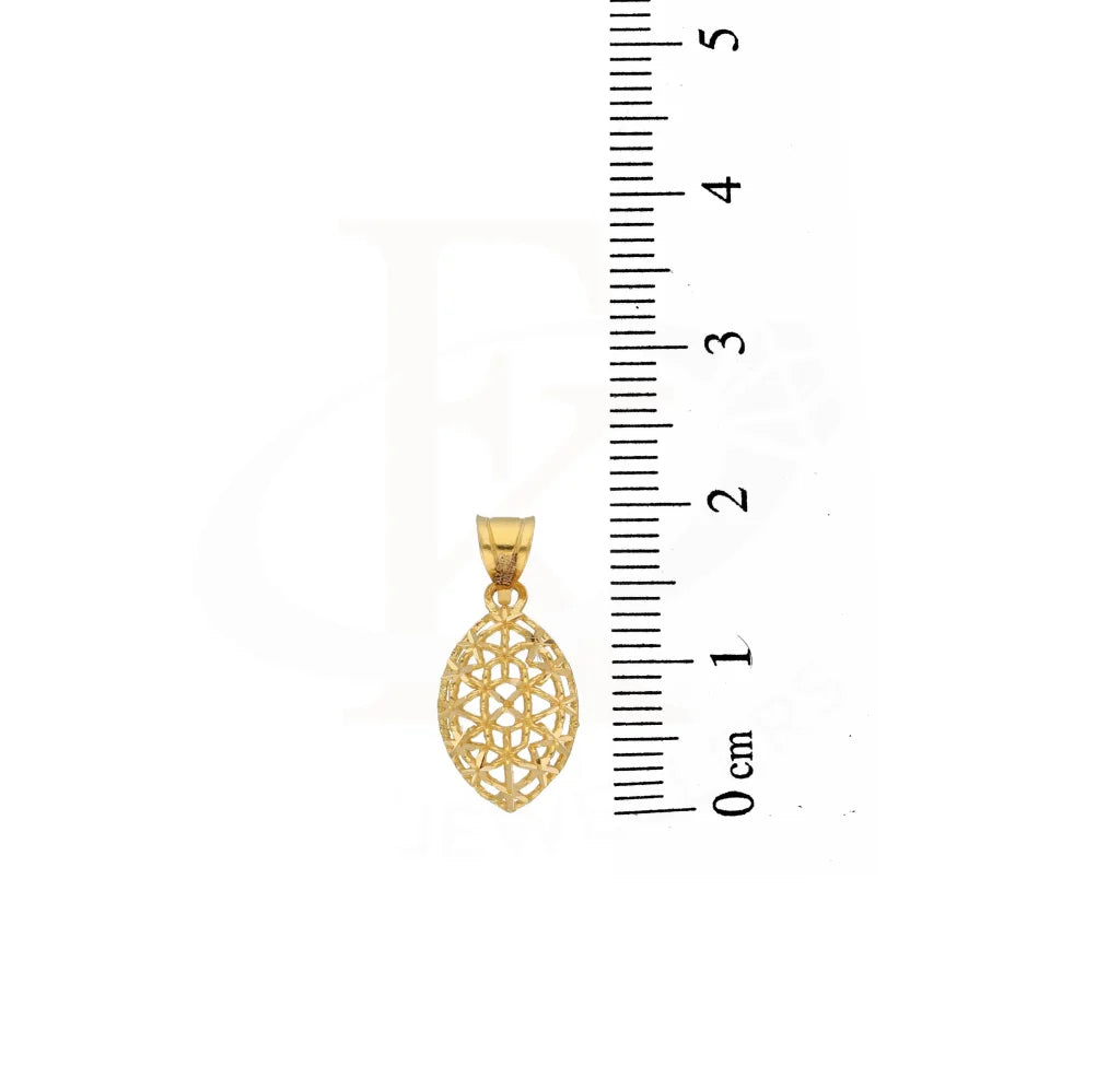 Gold Marquise Shaped Pendant 21Kt - Fkjpnd21K3075 Pendants