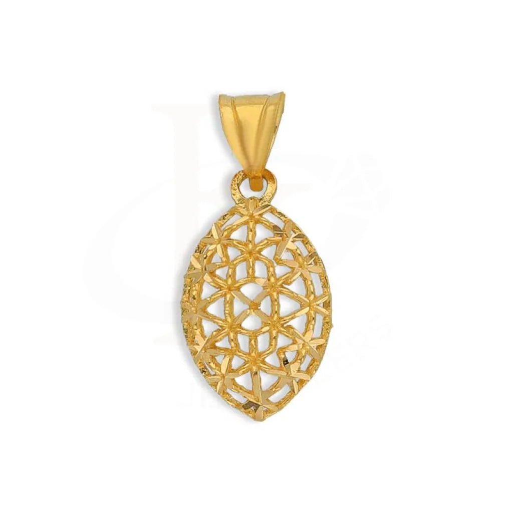 Gold Marquise Shaped Pendant 21Kt - Fkjpnd21K3075 Pendants