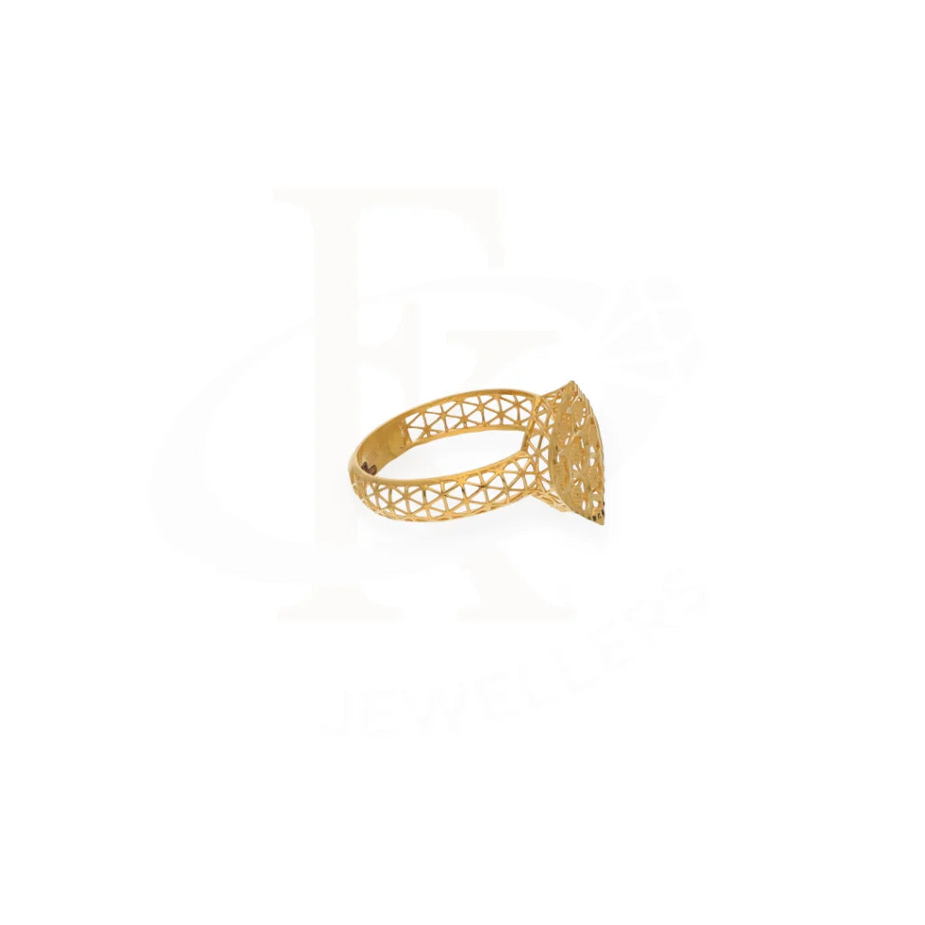 Gold Marquise Shaped Ring 21Kt - Fkjrn21Km7985 Rings