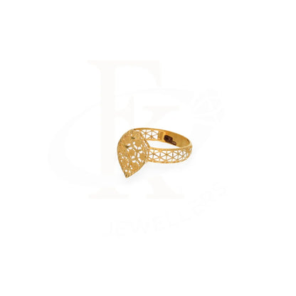 Gold Marquise Shaped Ring 21Kt - Fkjrn21Km7985 Rings