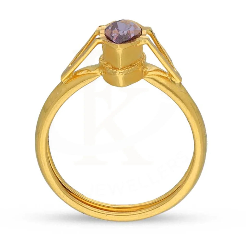 Gold Marquise Shaped Solitaire Baby Ring 22Kt - Fkjrn22K3829 Rings