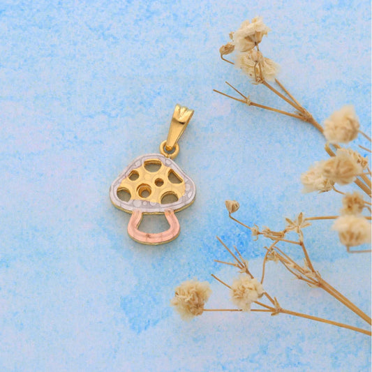 Gold Mashroom Shaped Pendant 21Kt - Fkjpnd21Km8540 Pendants