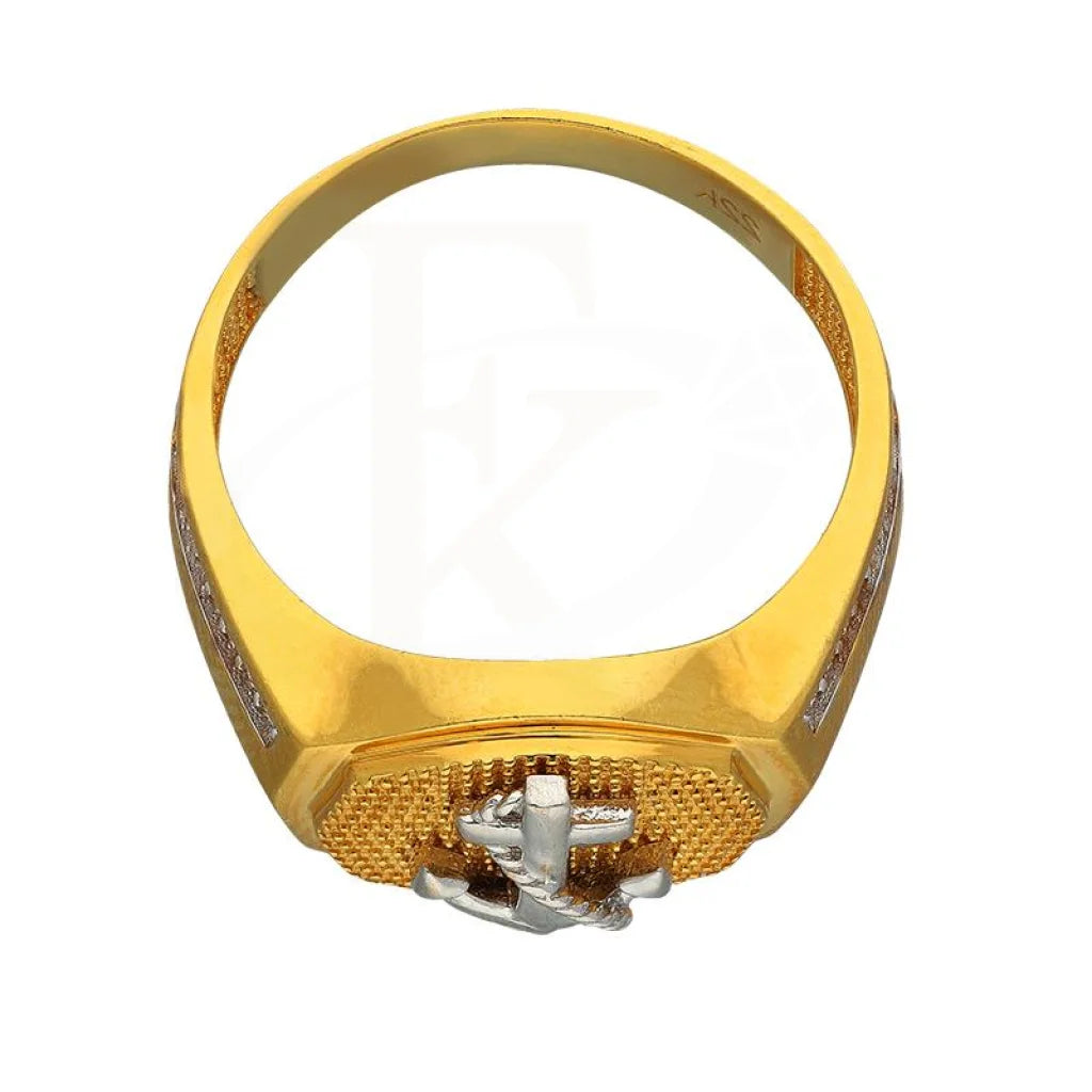 Gold Mens Anchor Ring 22Kt - Fkjrn22K3405 Rings